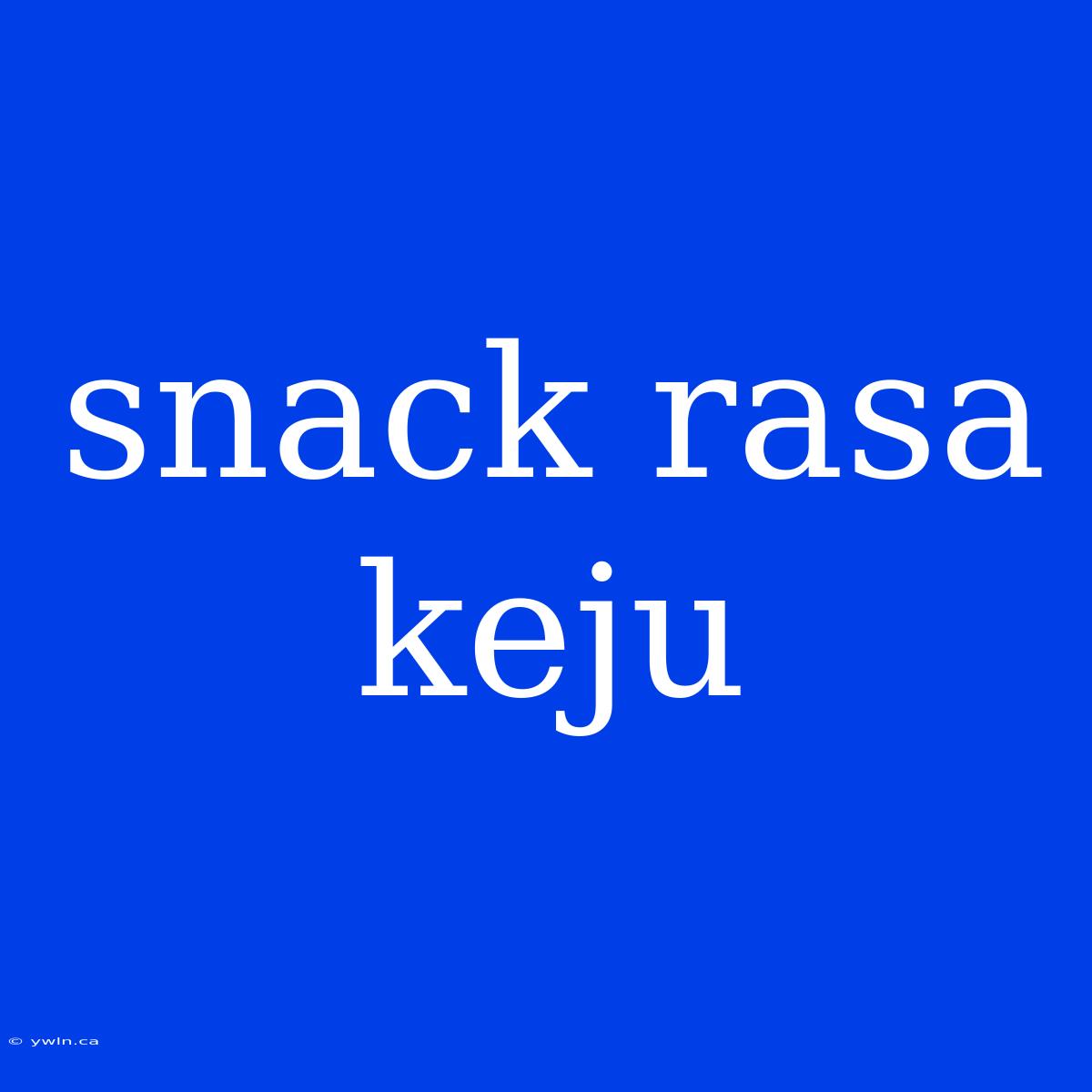 Snack Rasa Keju