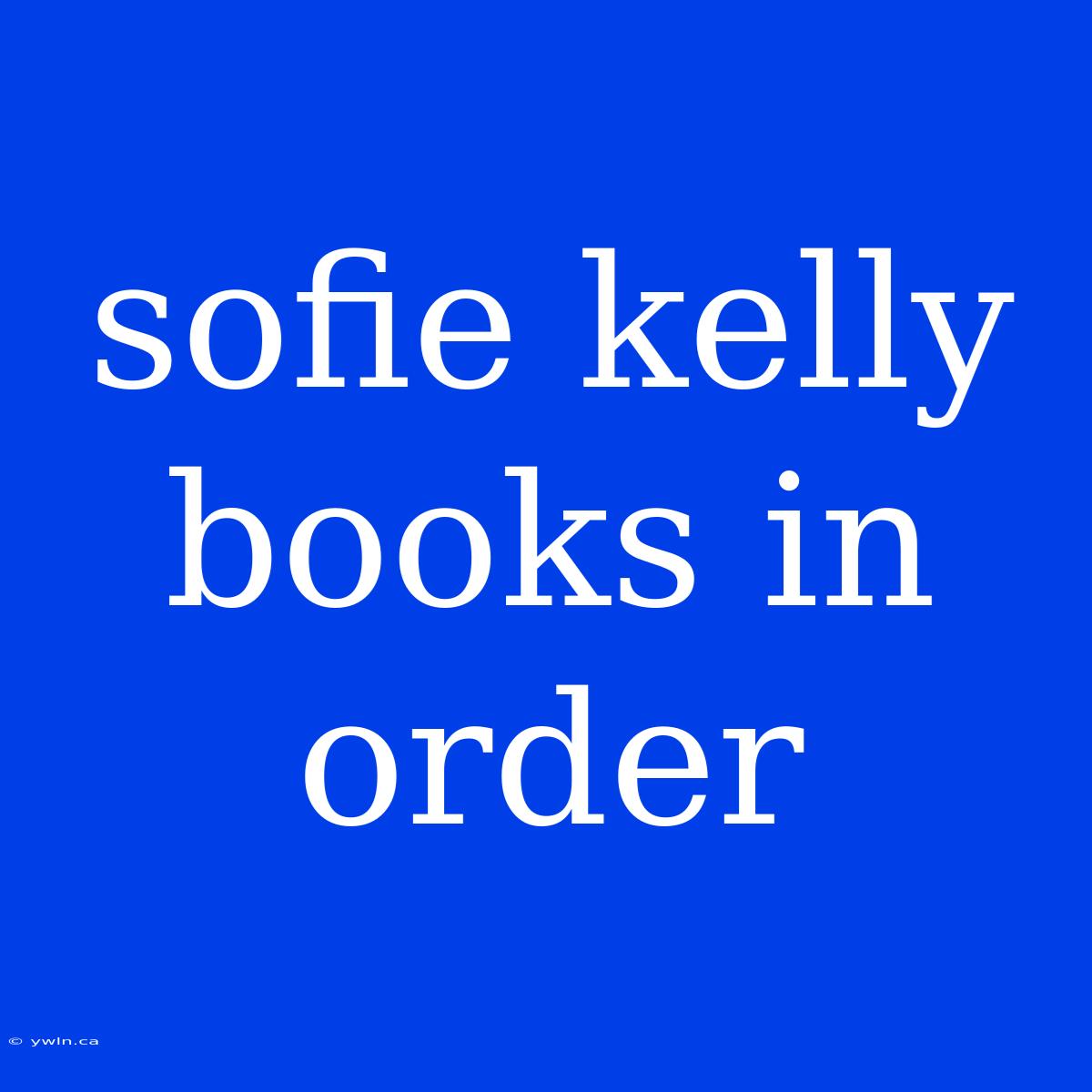 Sofie Kelly Books In Order