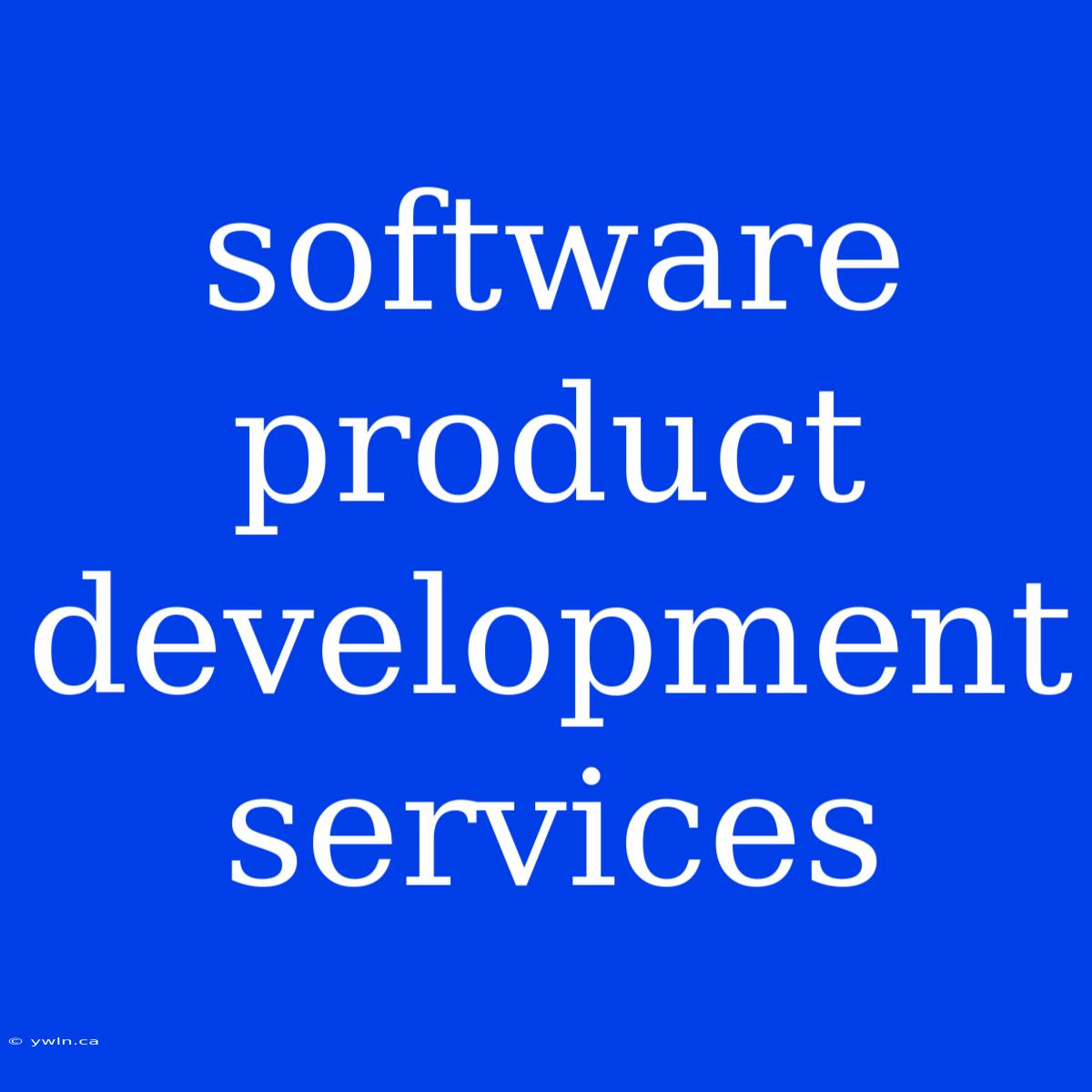 Software Product Development Services