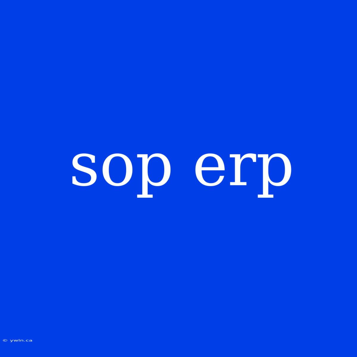 Sop Erp