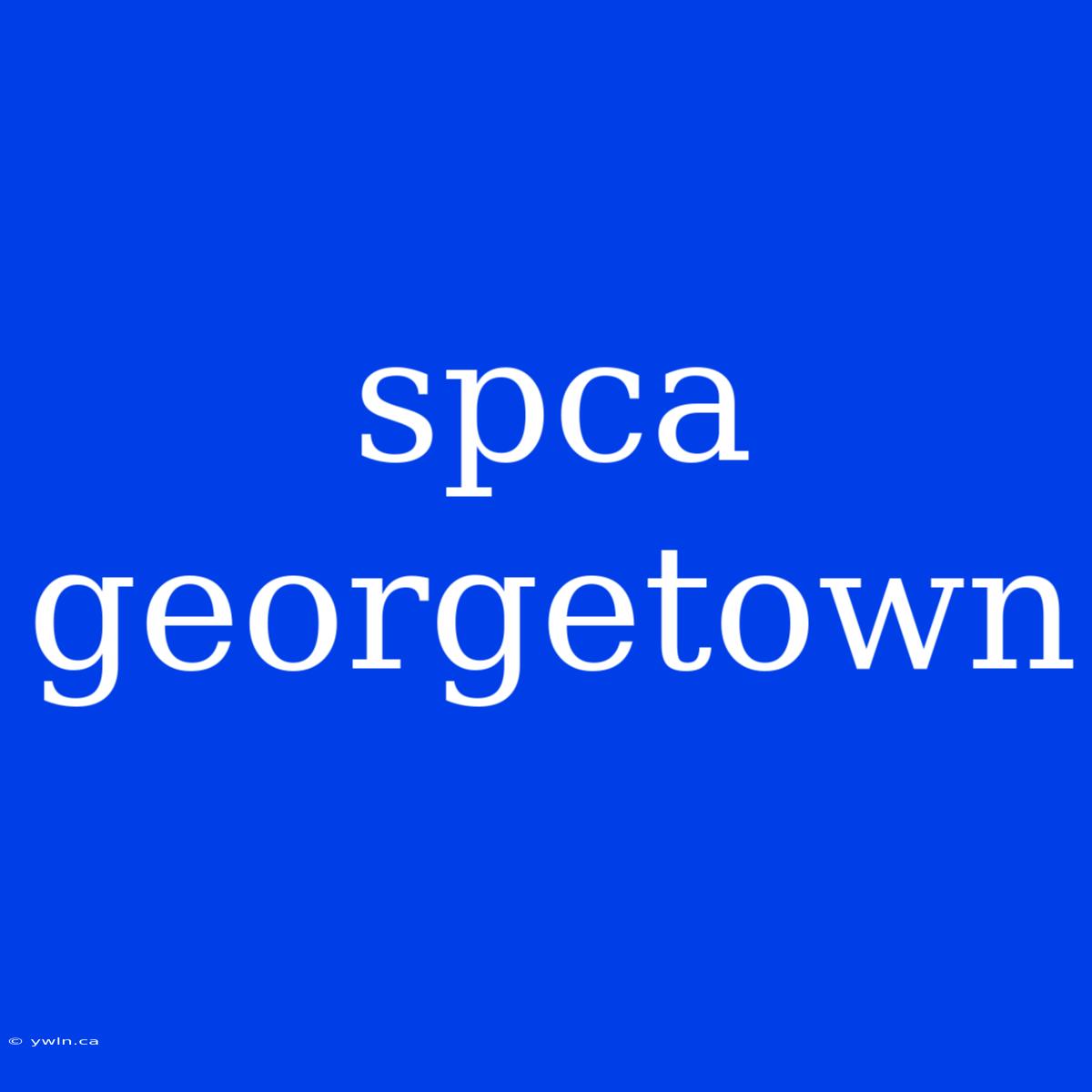 Spca Georgetown