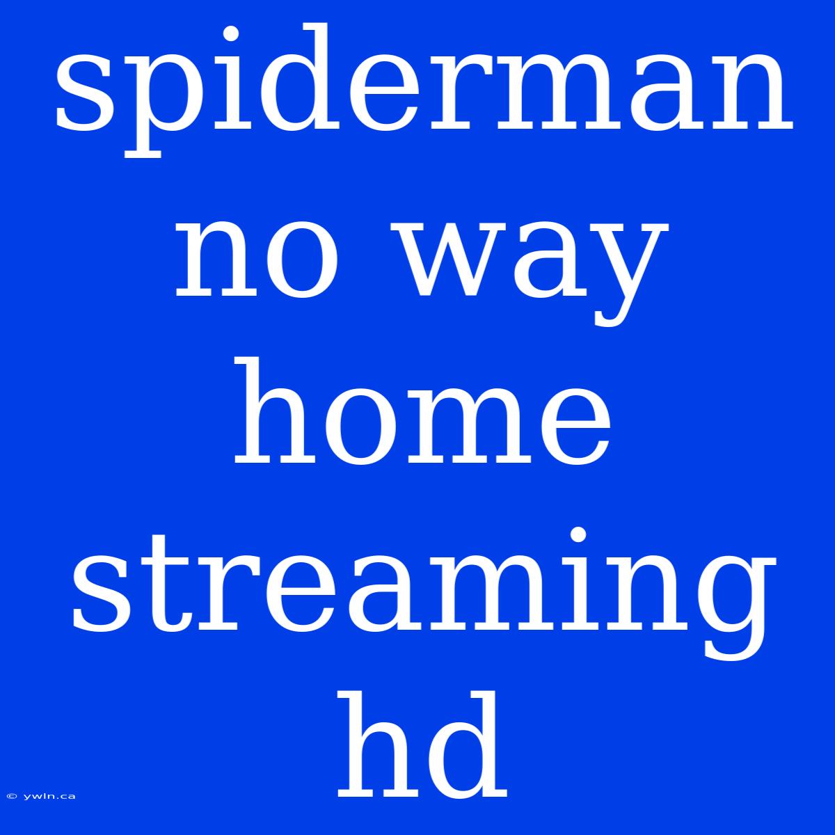 Spiderman No Way Home Streaming Hd