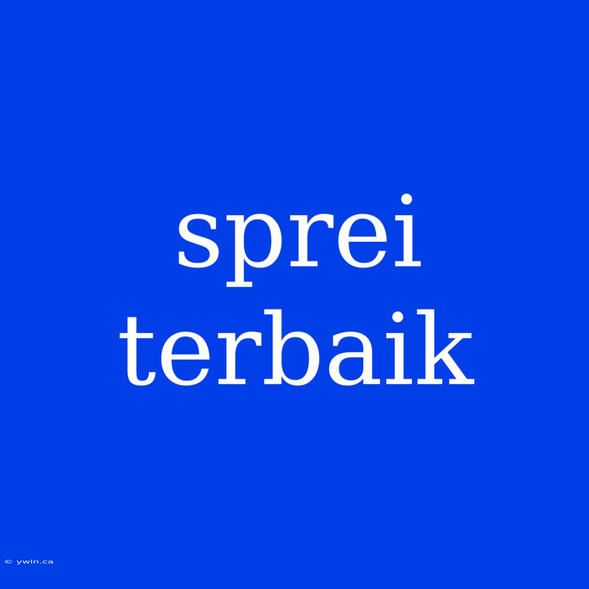 Sprei Terbaik