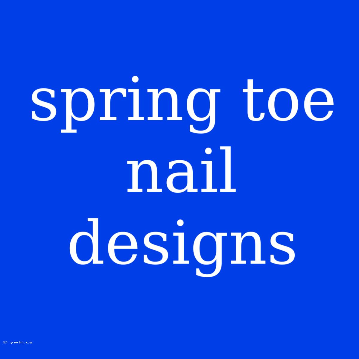 Spring Toe Nail Designs