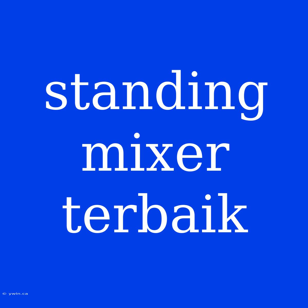 Standing Mixer Terbaik