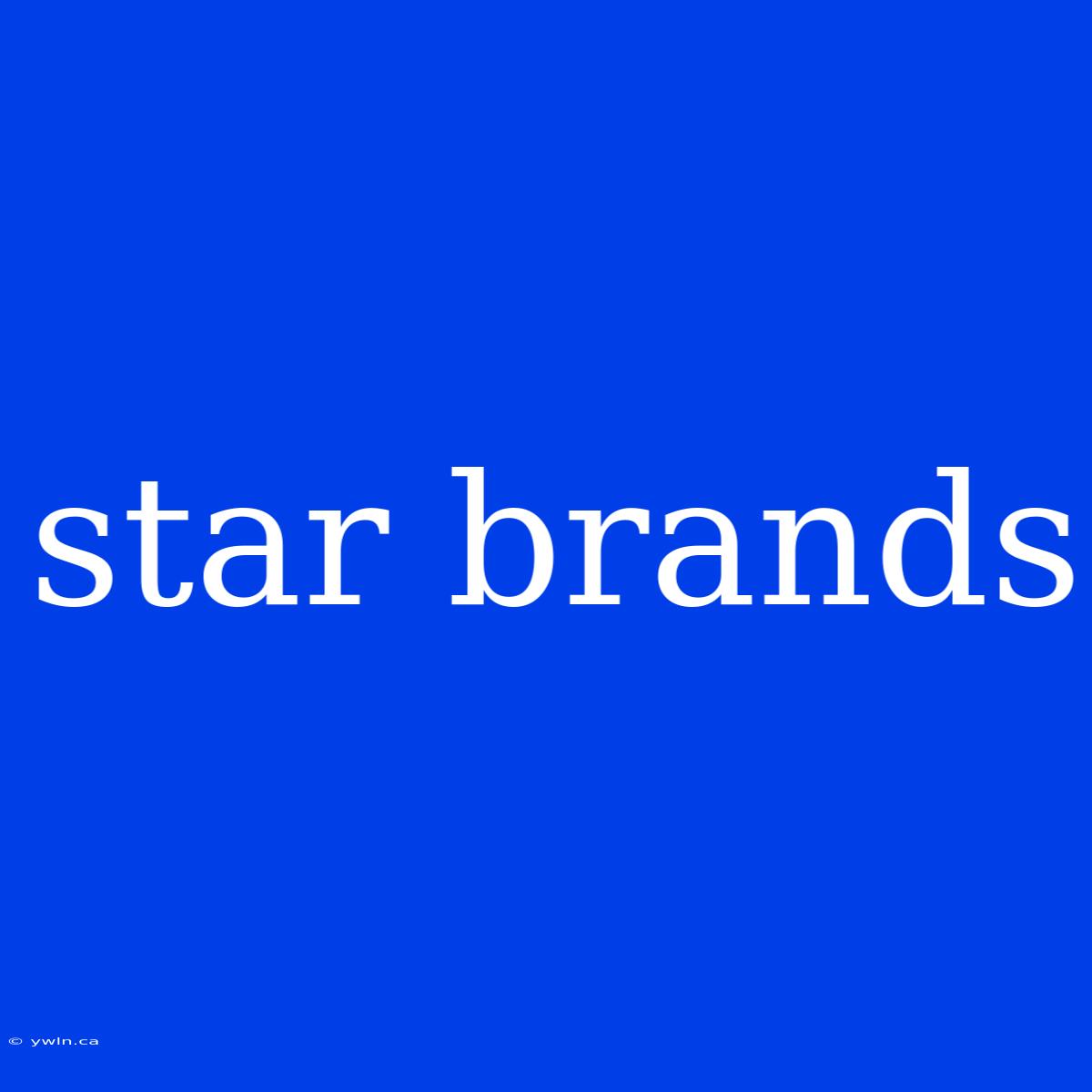 Star Brands