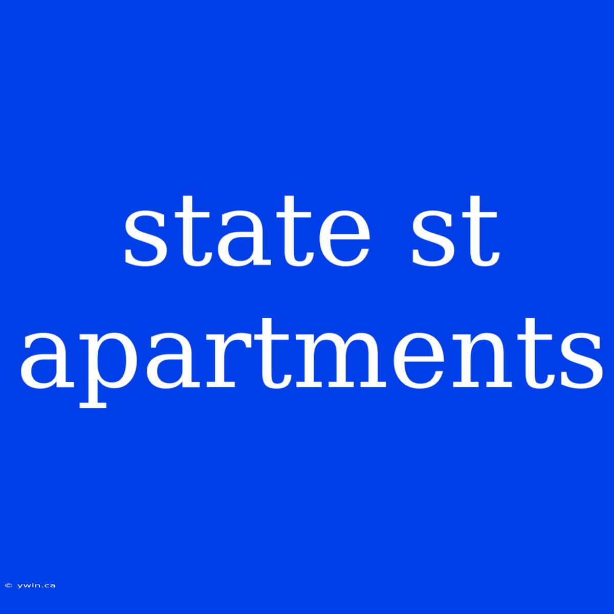 State St Apartments