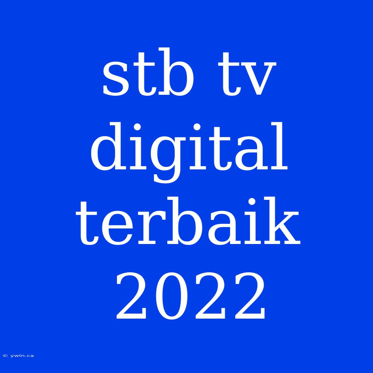 Stb Tv Digital Terbaik 2022