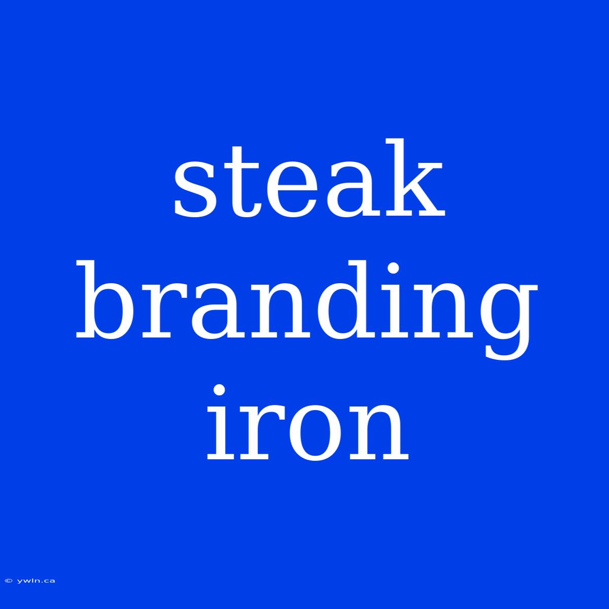 Steak Branding Iron