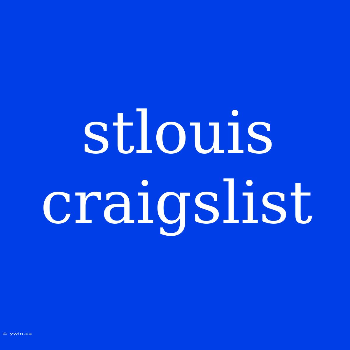 Stlouis Craigslist