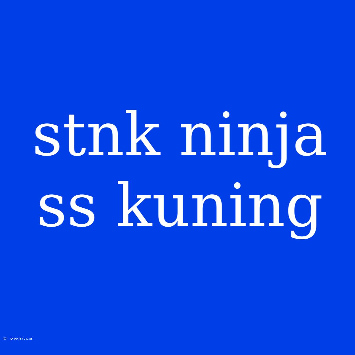 Stnk Ninja Ss Kuning