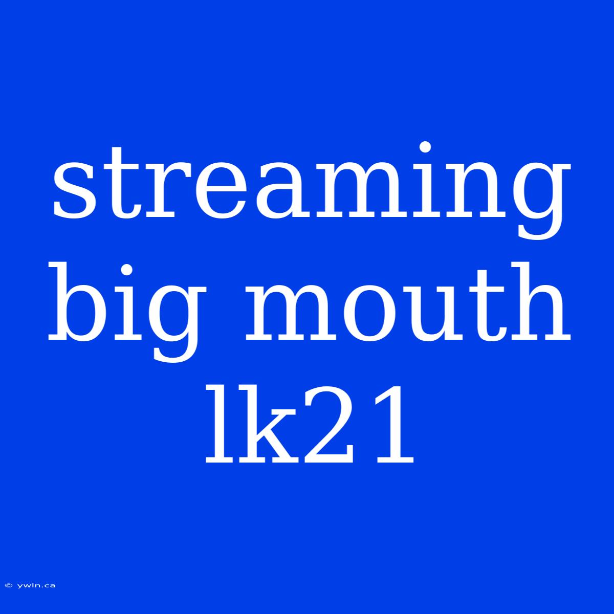 Streaming Big Mouth Lk21