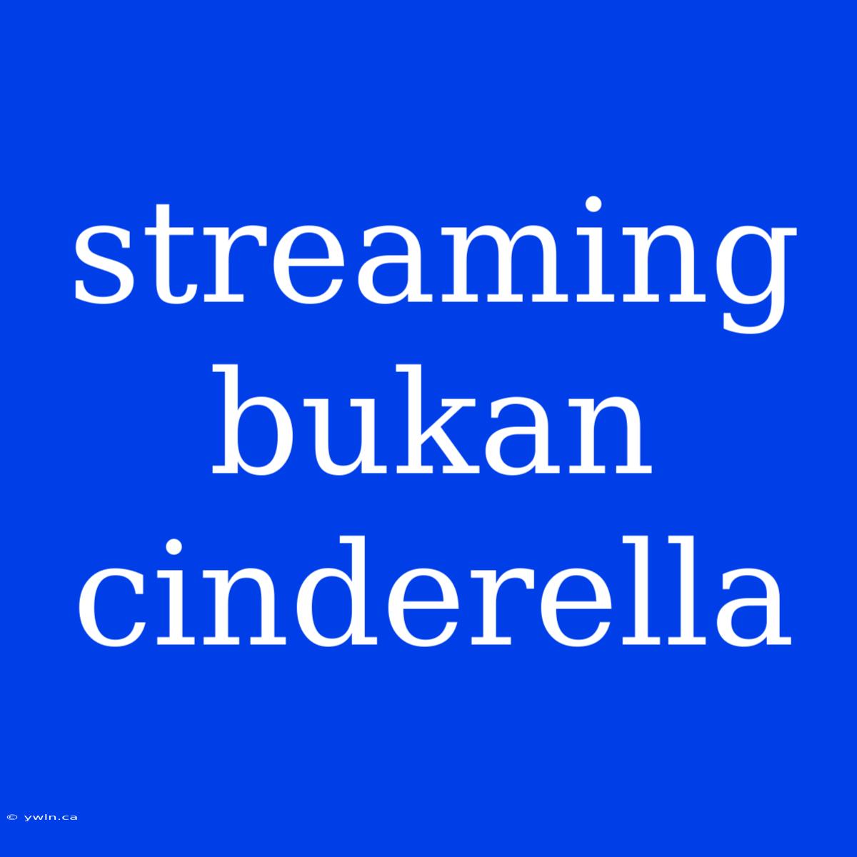 Streaming Bukan Cinderella