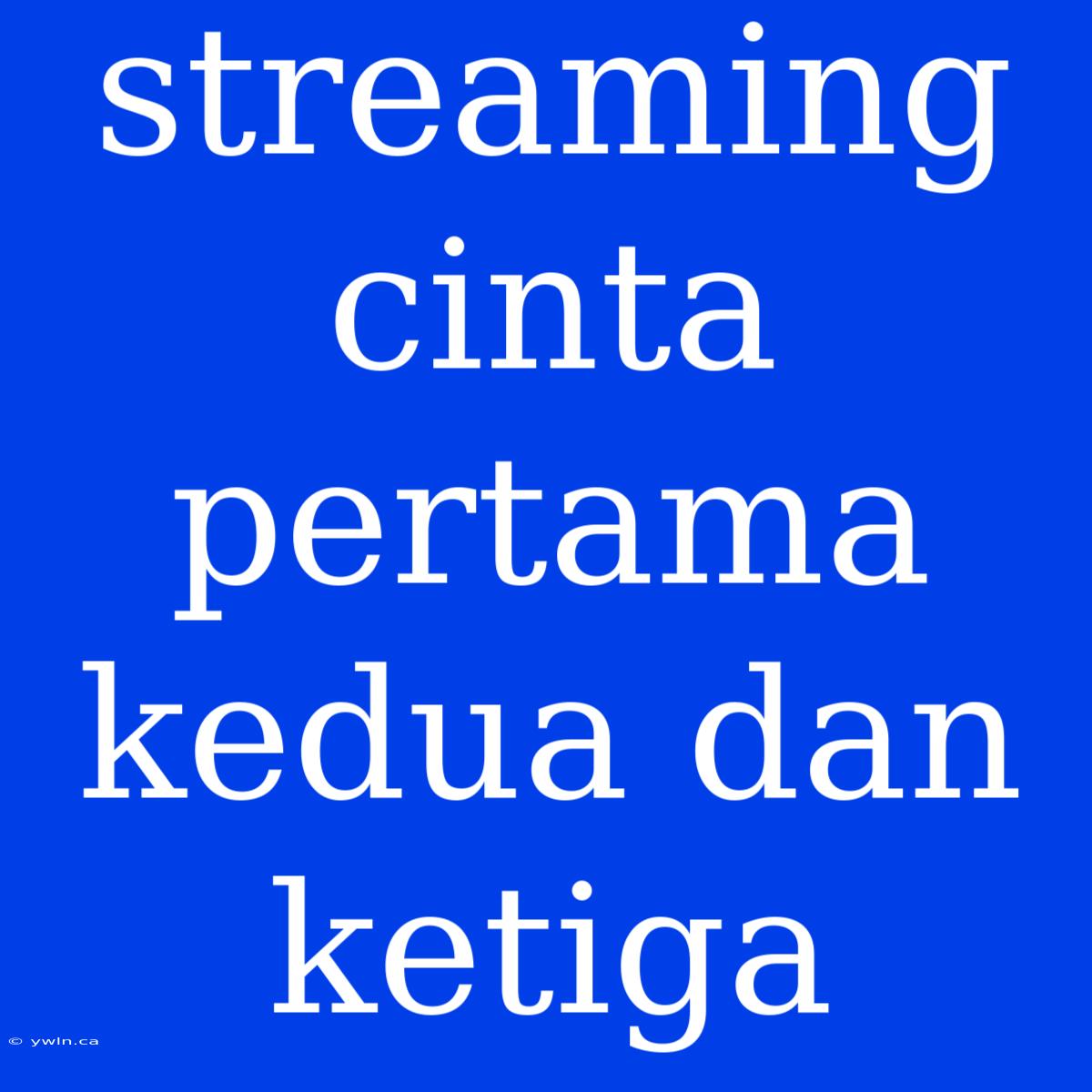 Streaming Cinta Pertama Kedua Dan Ketiga