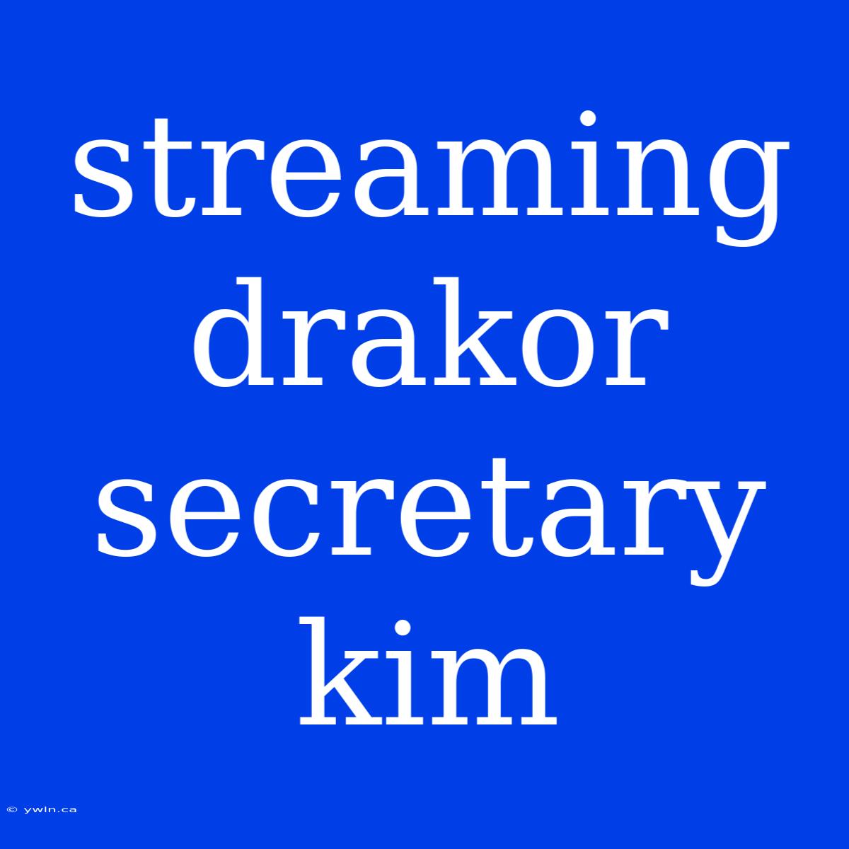 Streaming Drakor Secretary Kim