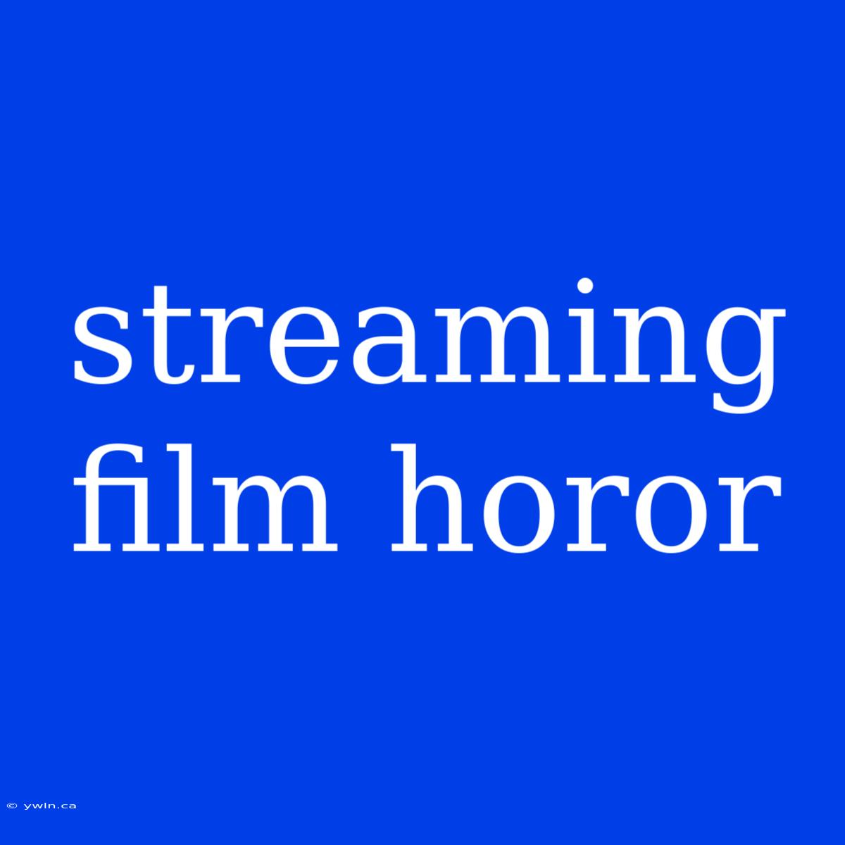 Streaming Film Horor