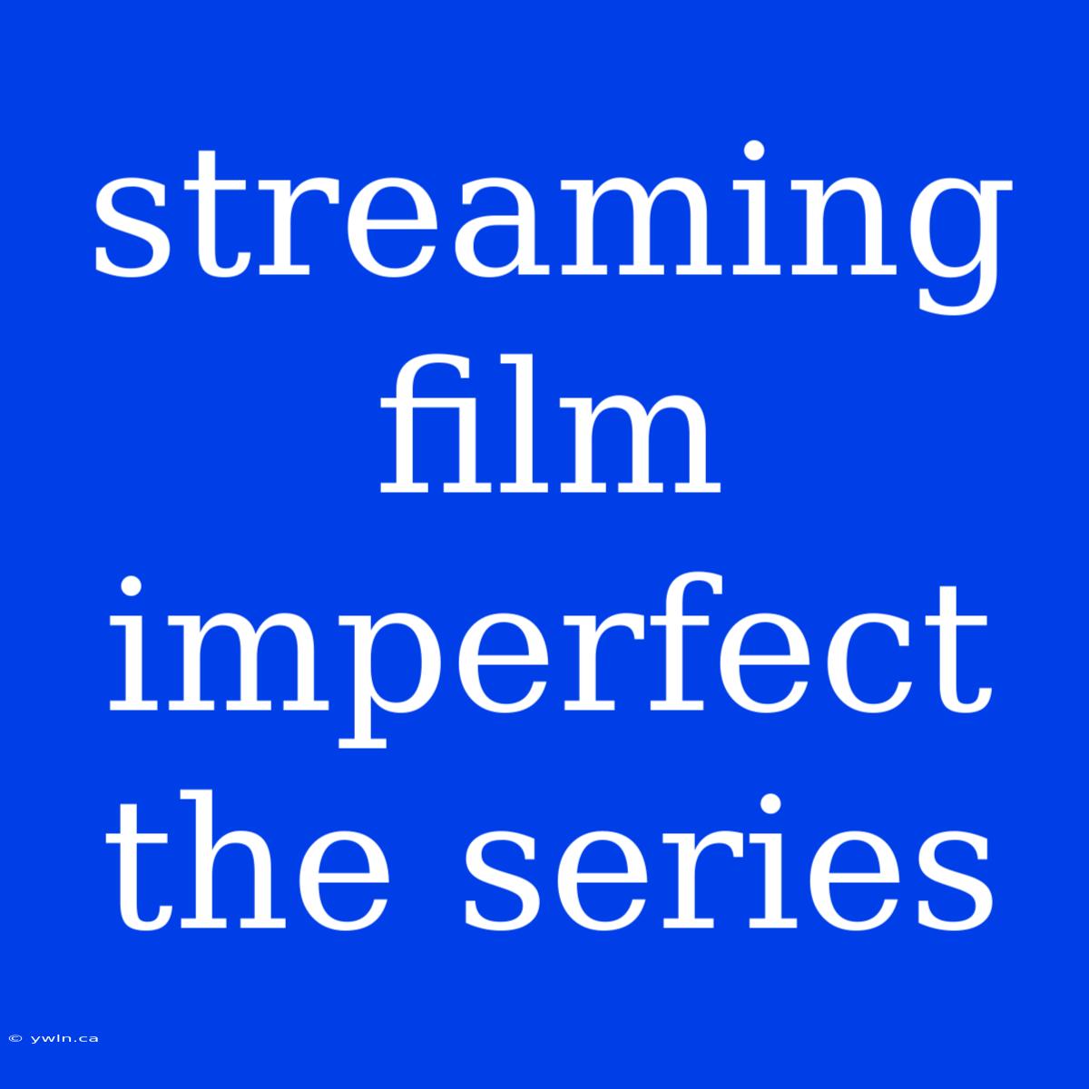 Streaming Film Imperfect The Series