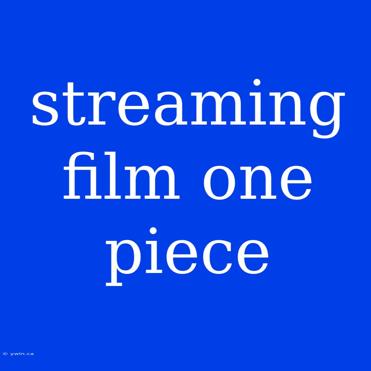 Streaming Film One Piece