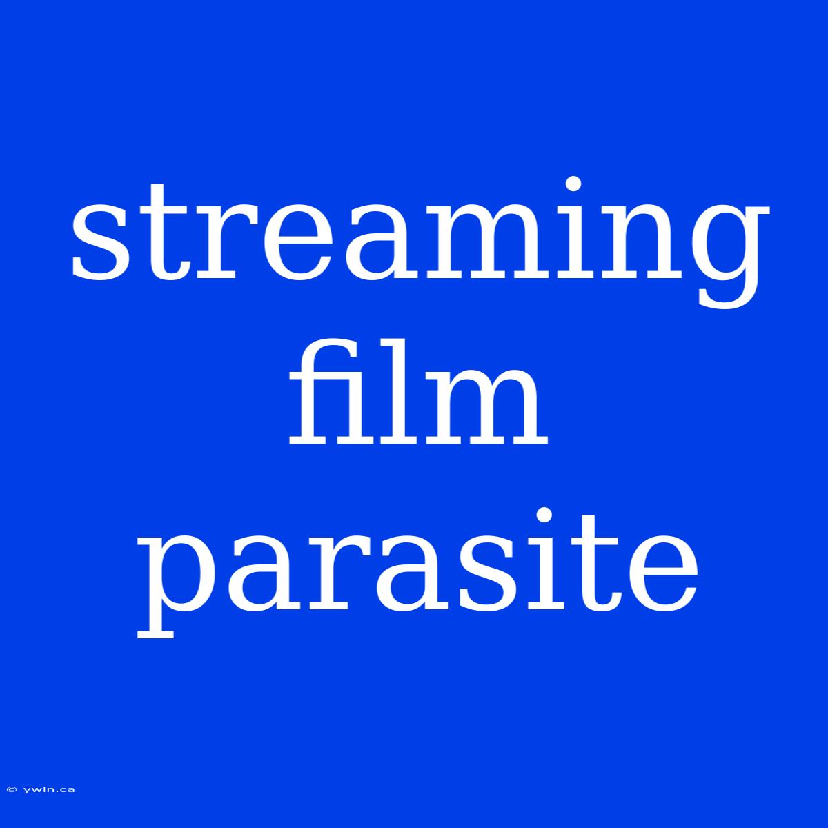 Streaming Film Parasite