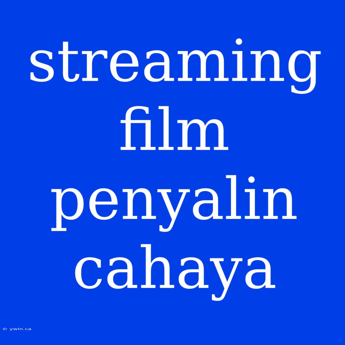 Streaming Film Penyalin Cahaya