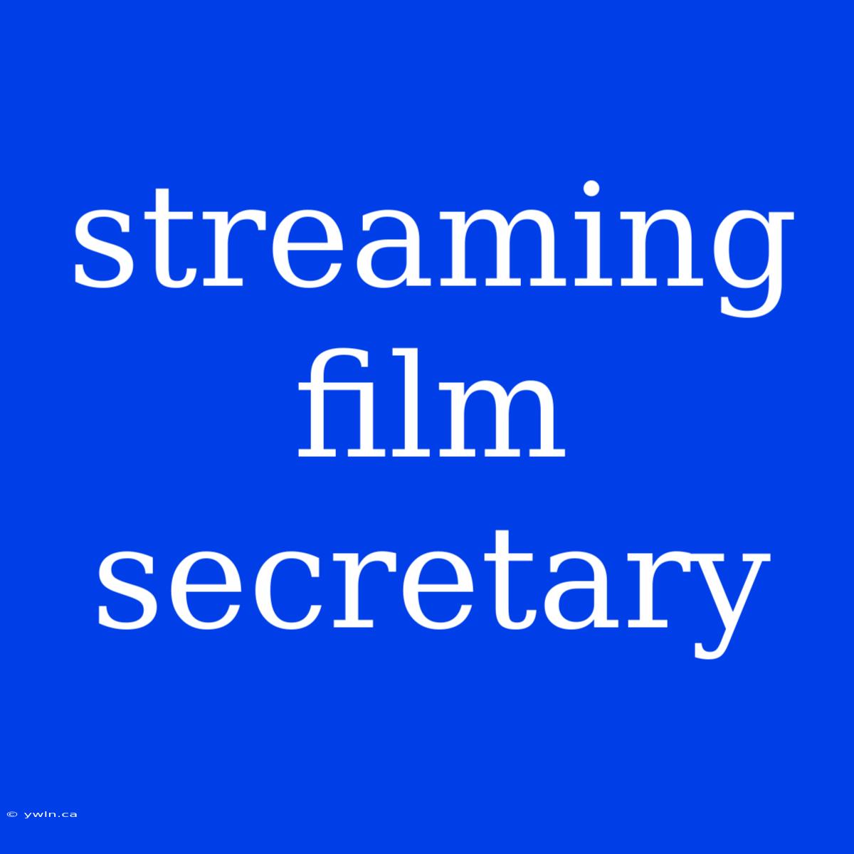 Streaming Film Secretary