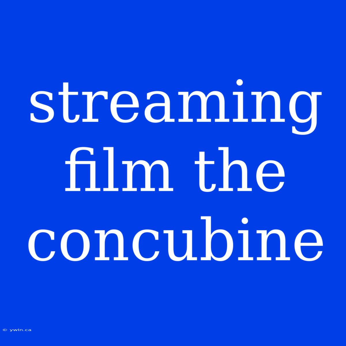 Streaming Film The Concubine