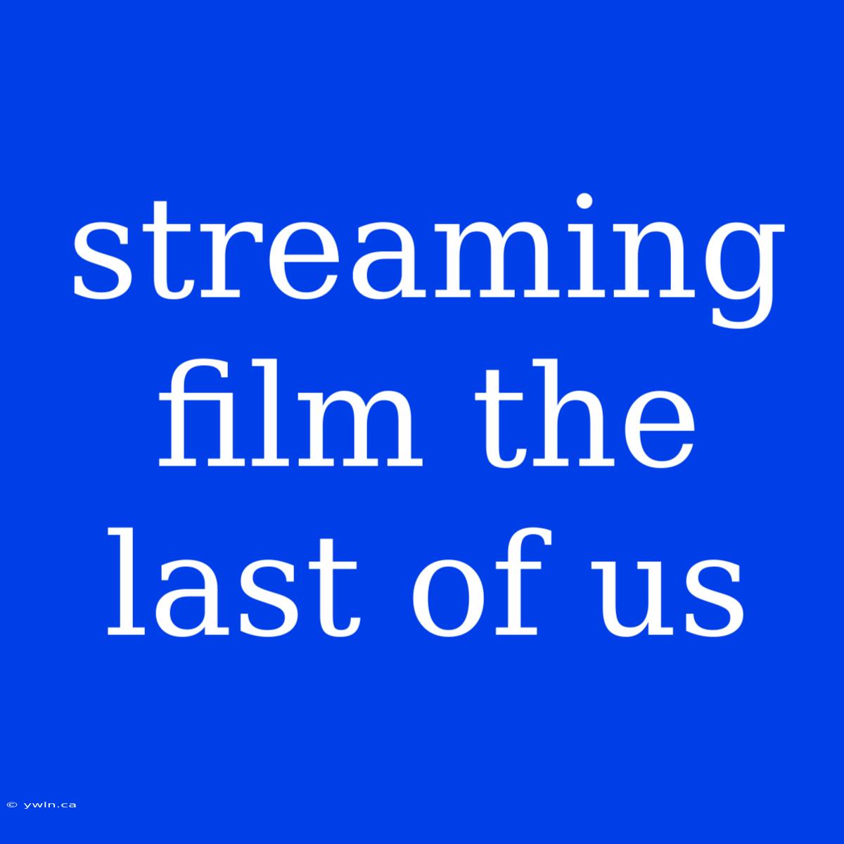 Streaming Film The Last Of Us