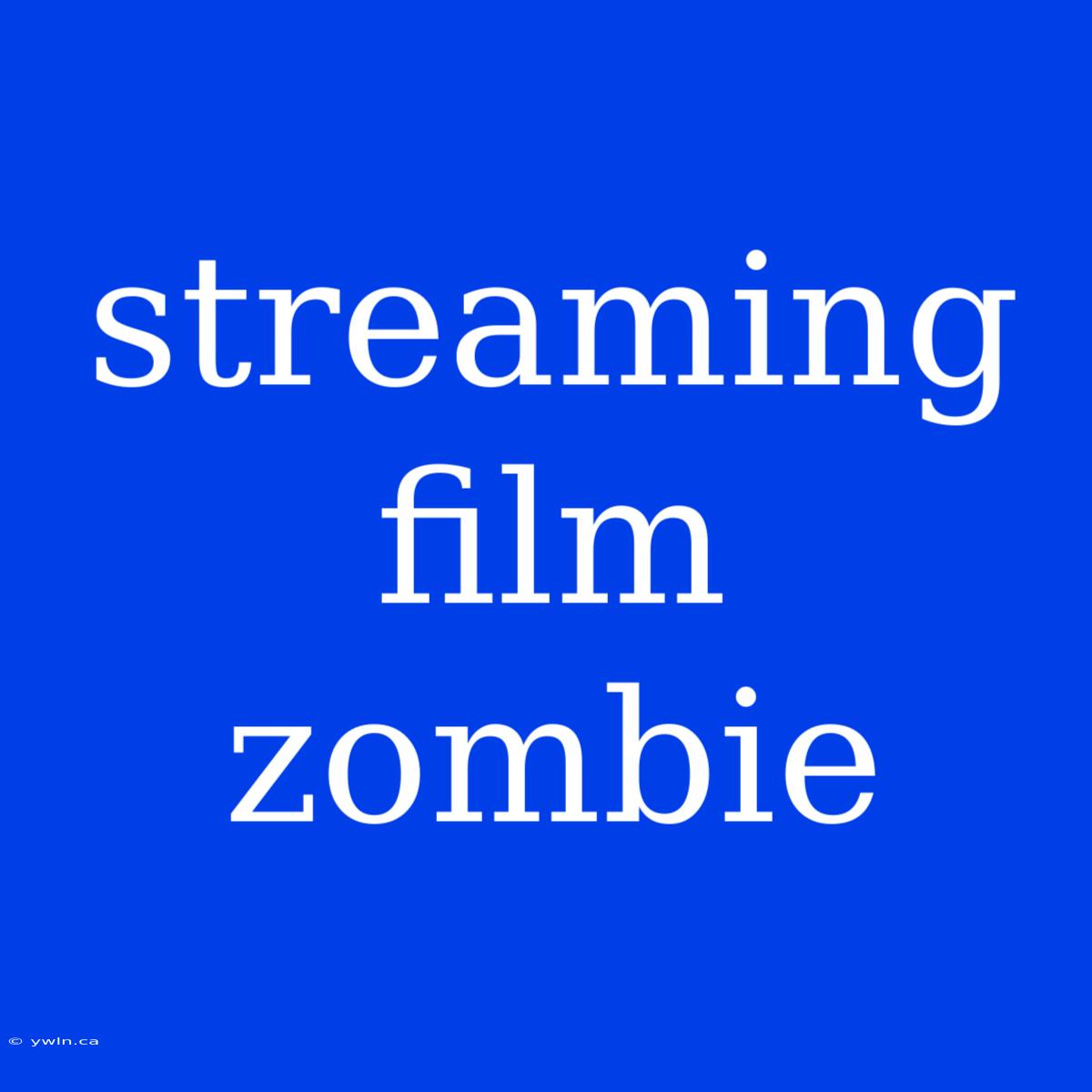 Streaming Film Zombie