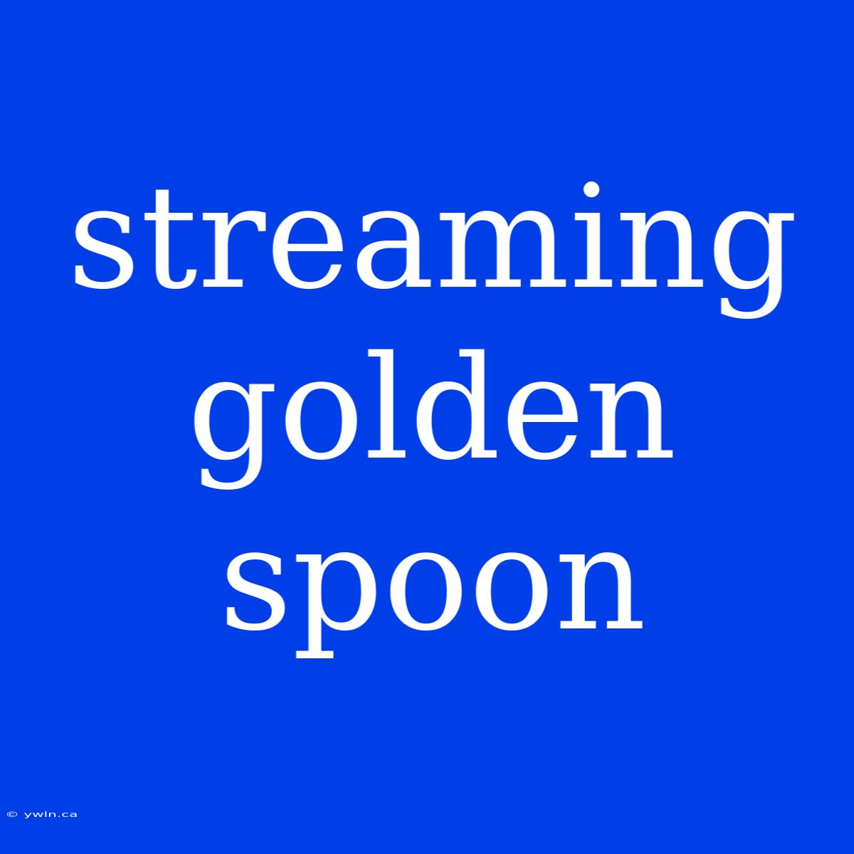 Streaming Golden Spoon