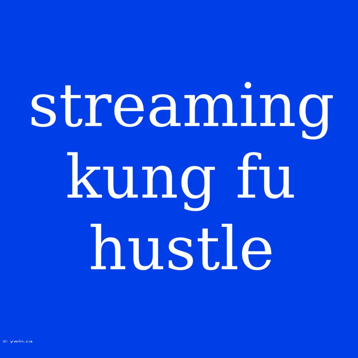 Streaming Kung Fu Hustle