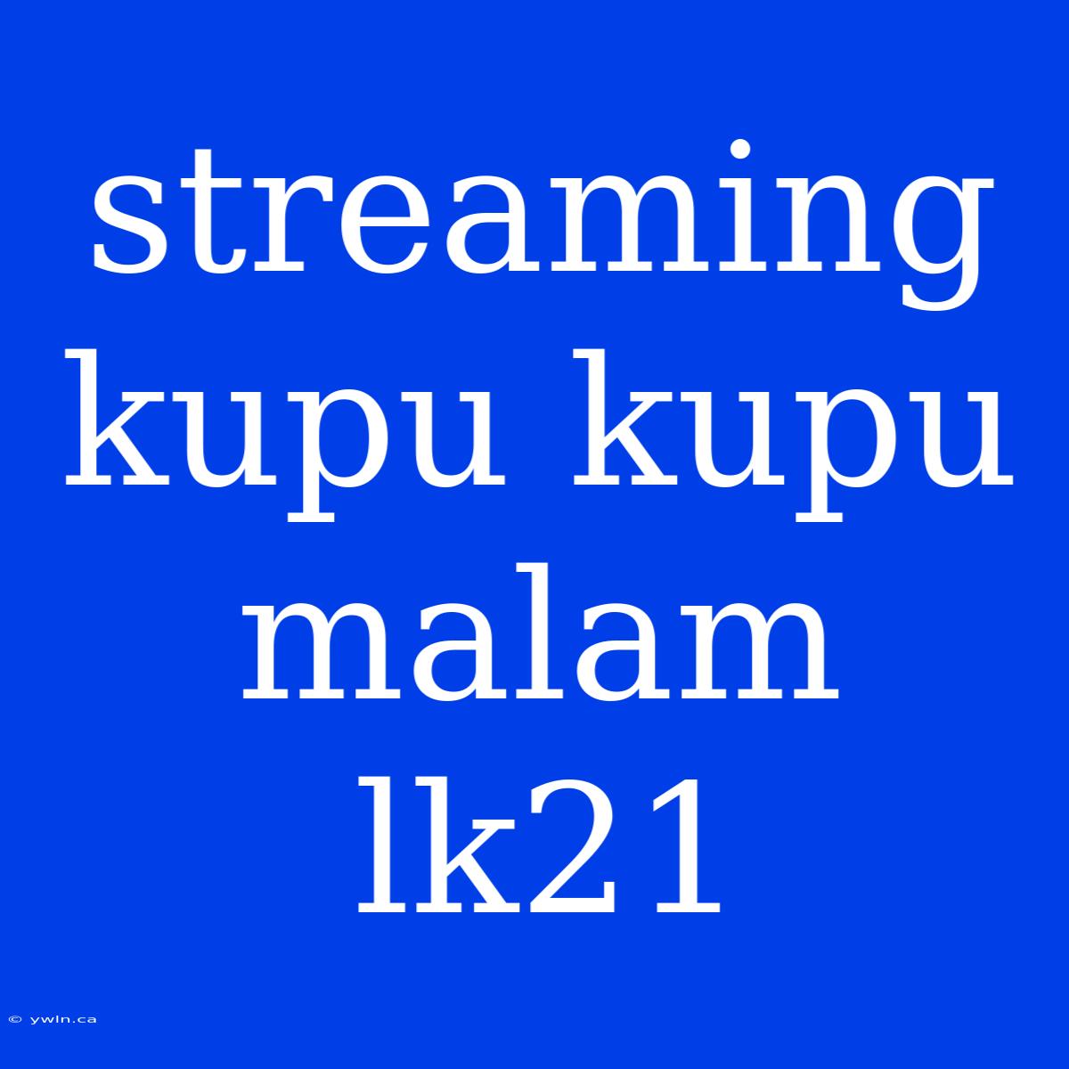 Streaming Kupu Kupu Malam Lk21