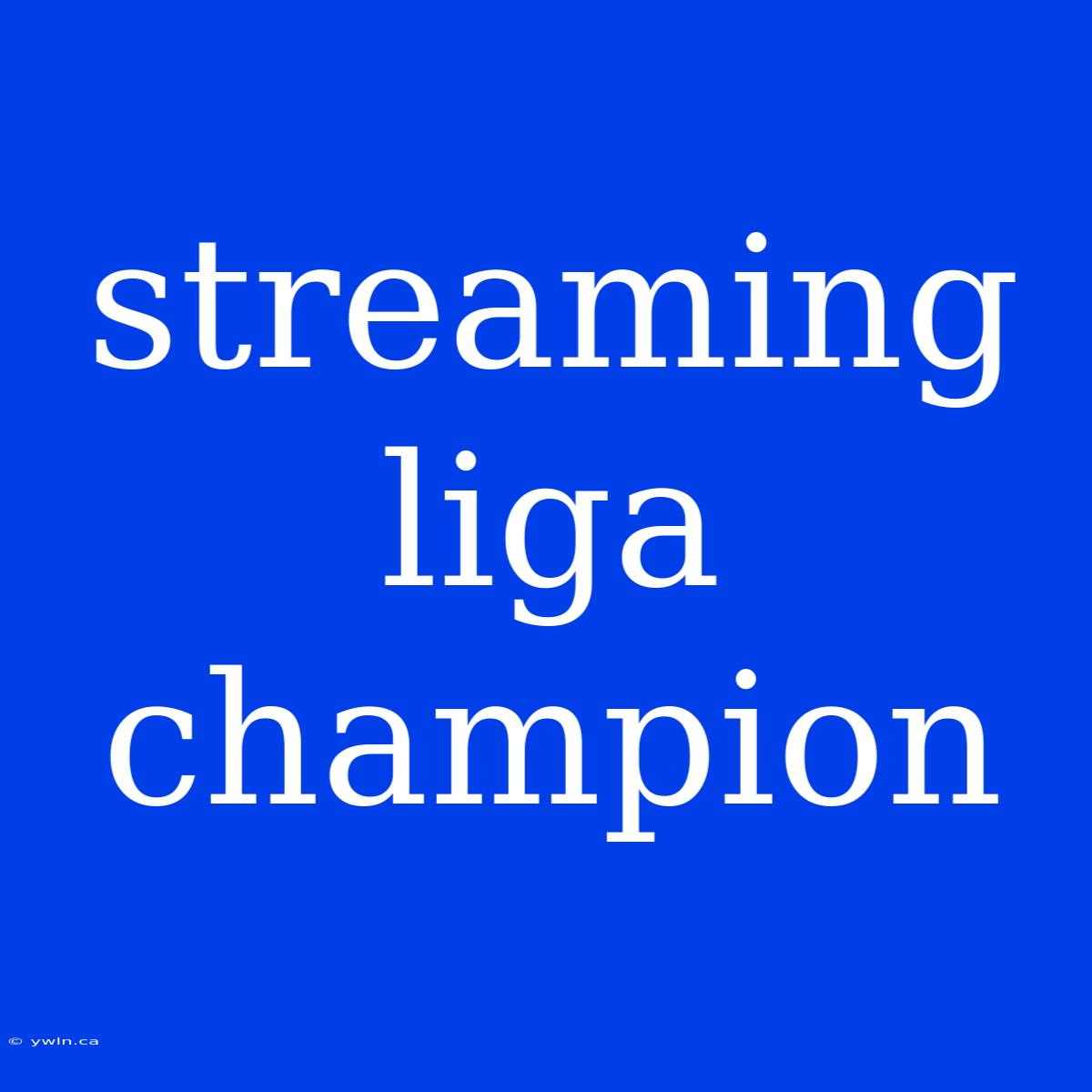 Streaming Liga Champion