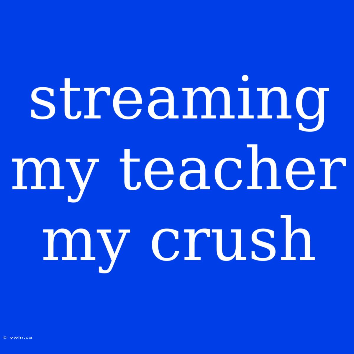 Streaming My Teacher My Crush