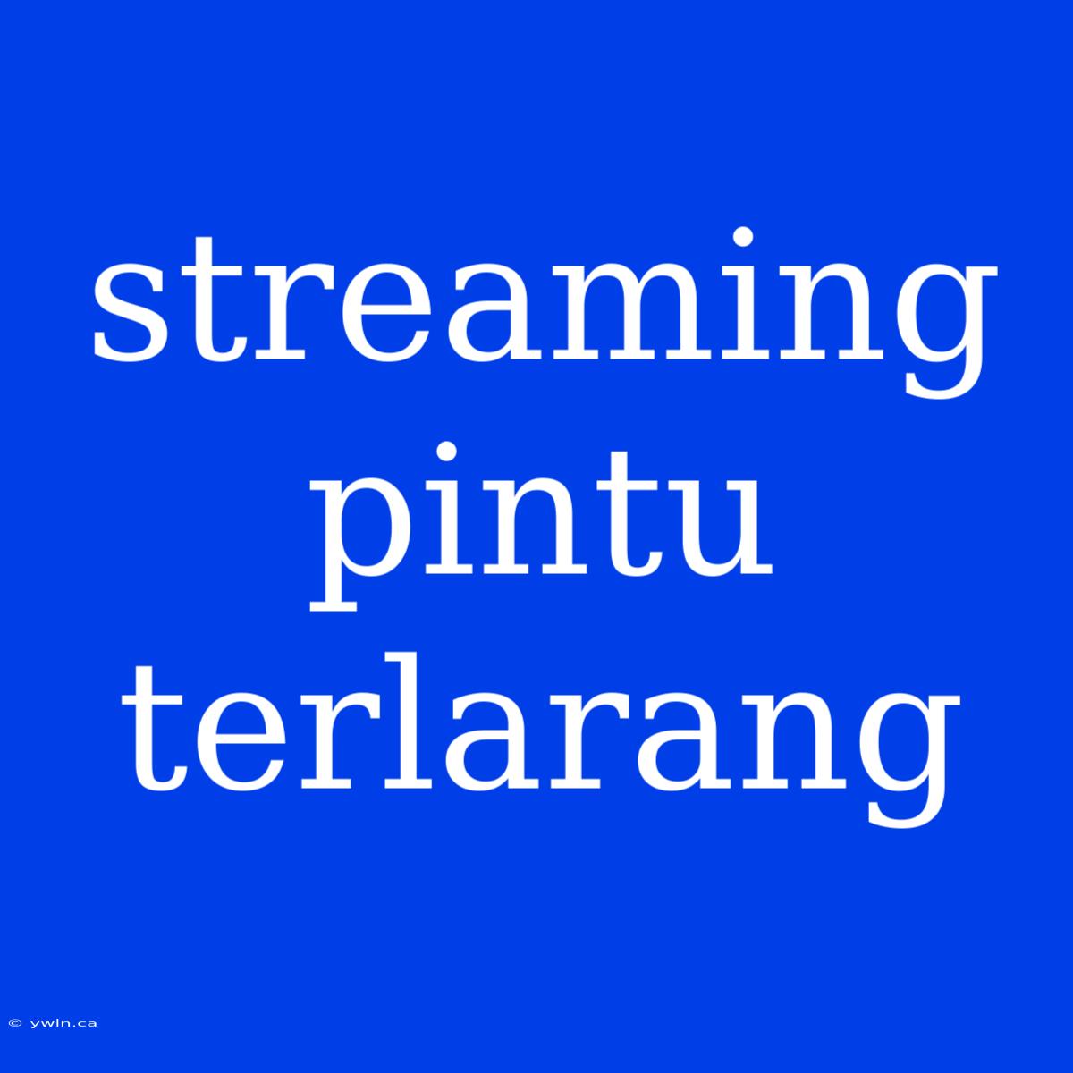 Streaming Pintu Terlarang