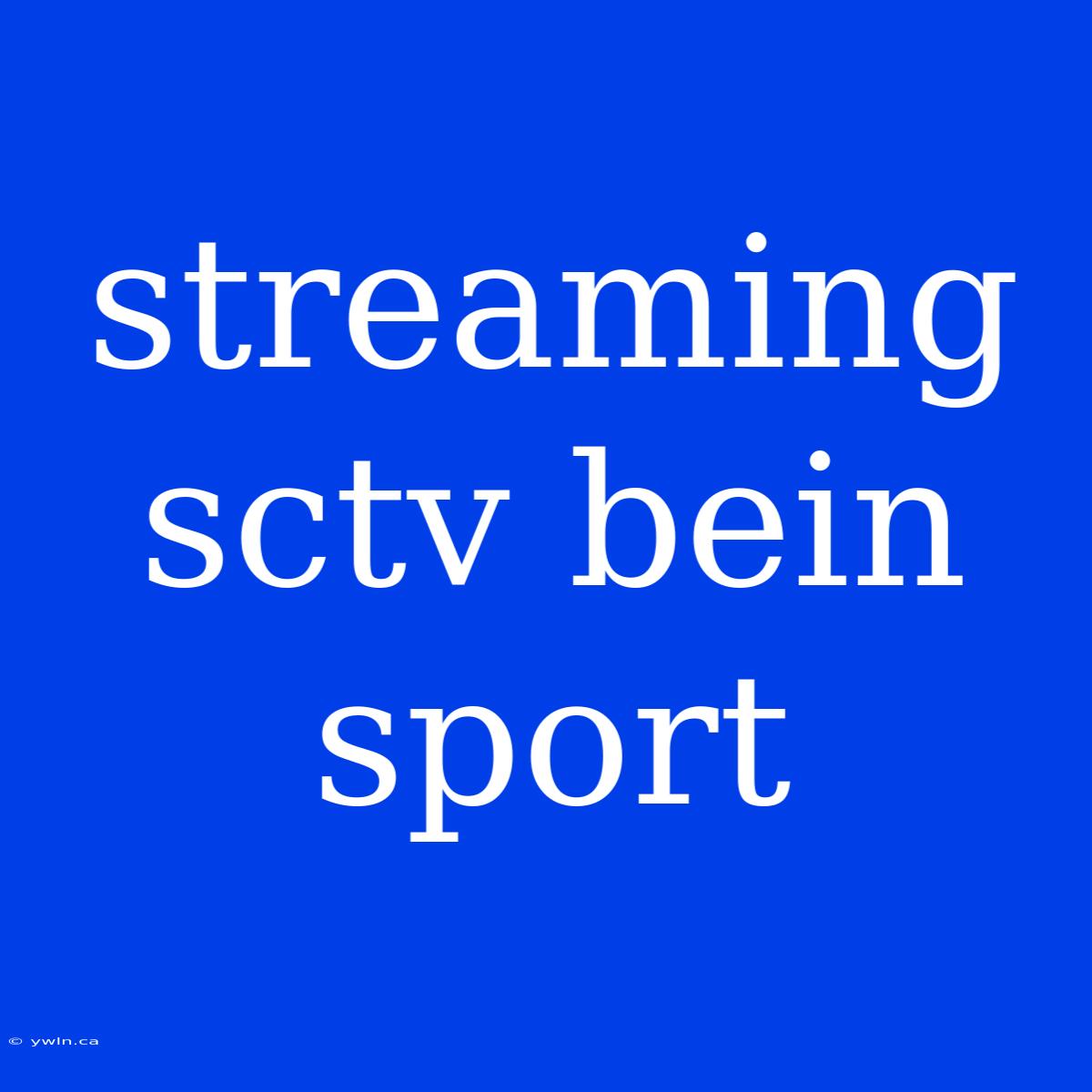 Streaming Sctv Bein Sport