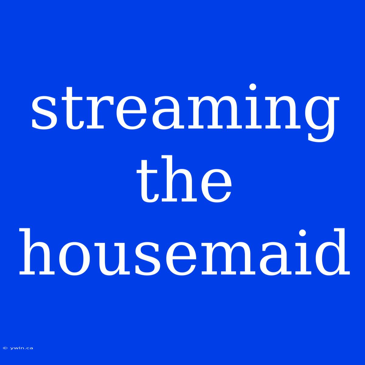 Streaming The Housemaid