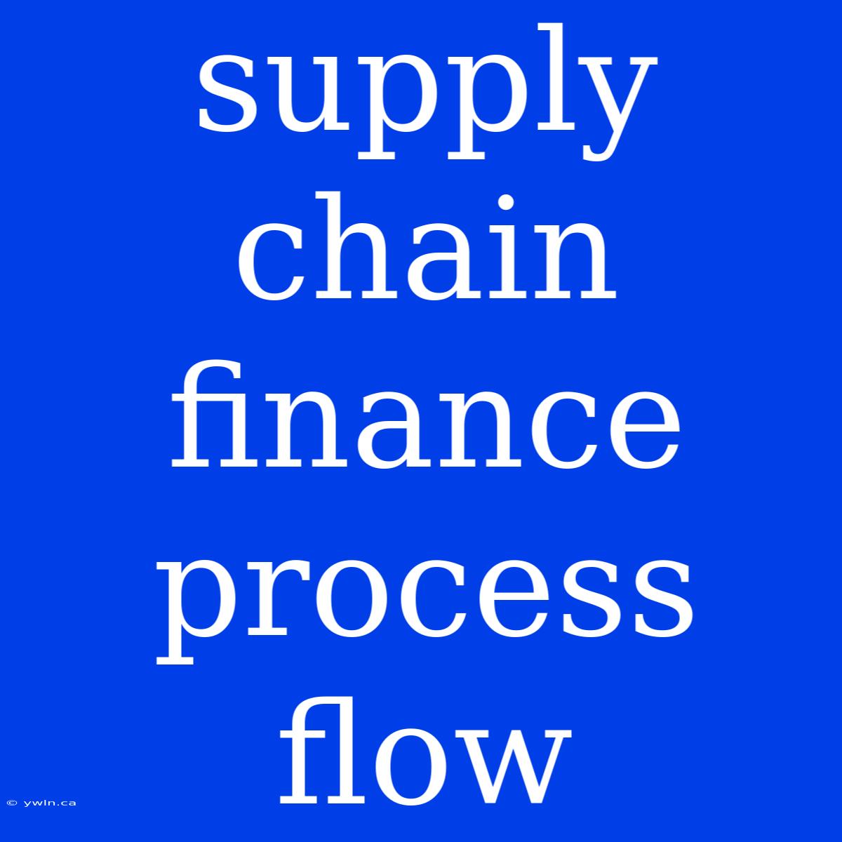 Supply Chain Finance Process Flow