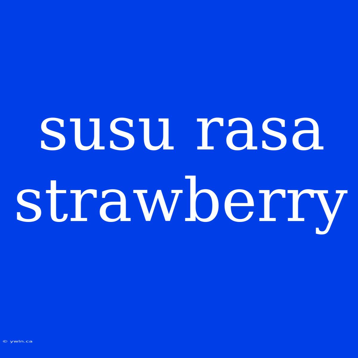 Susu Rasa Strawberry