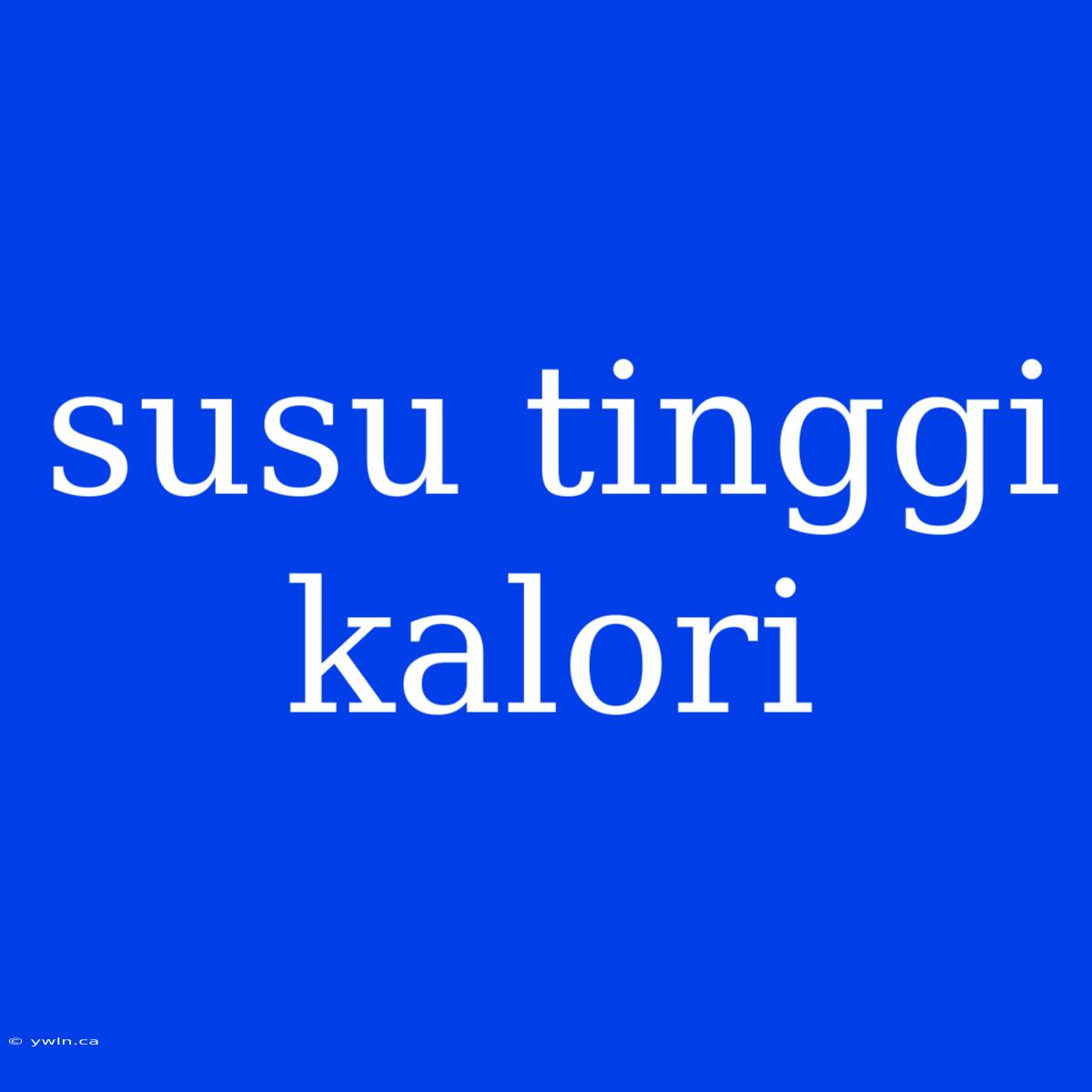 Susu Tinggi Kalori