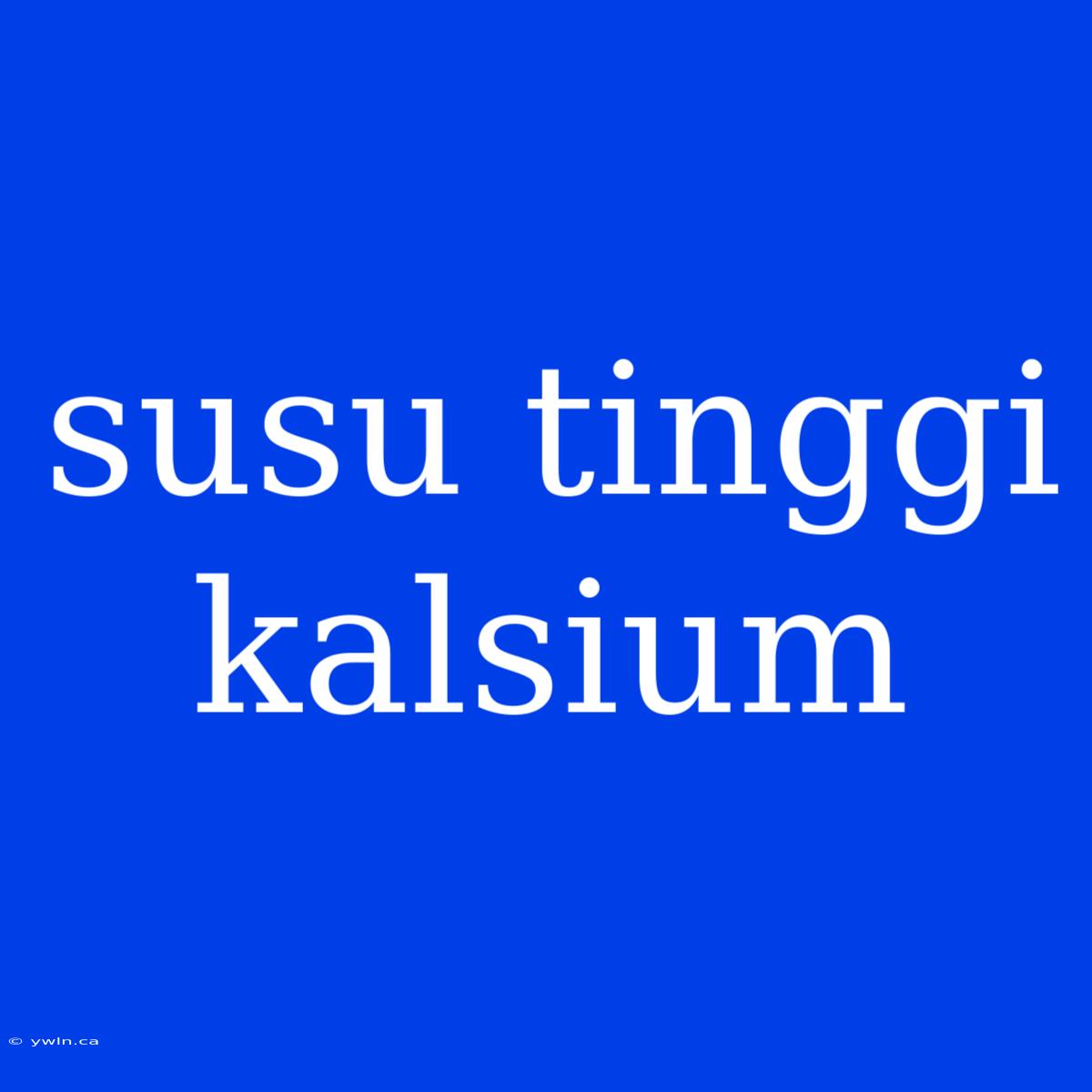 Susu Tinggi Kalsium