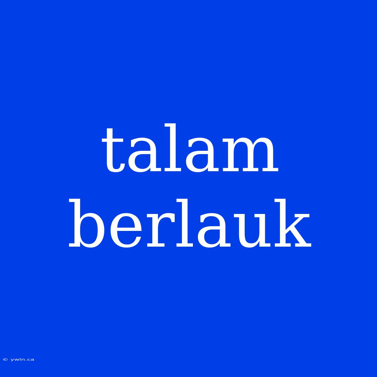 Talam Berlauk