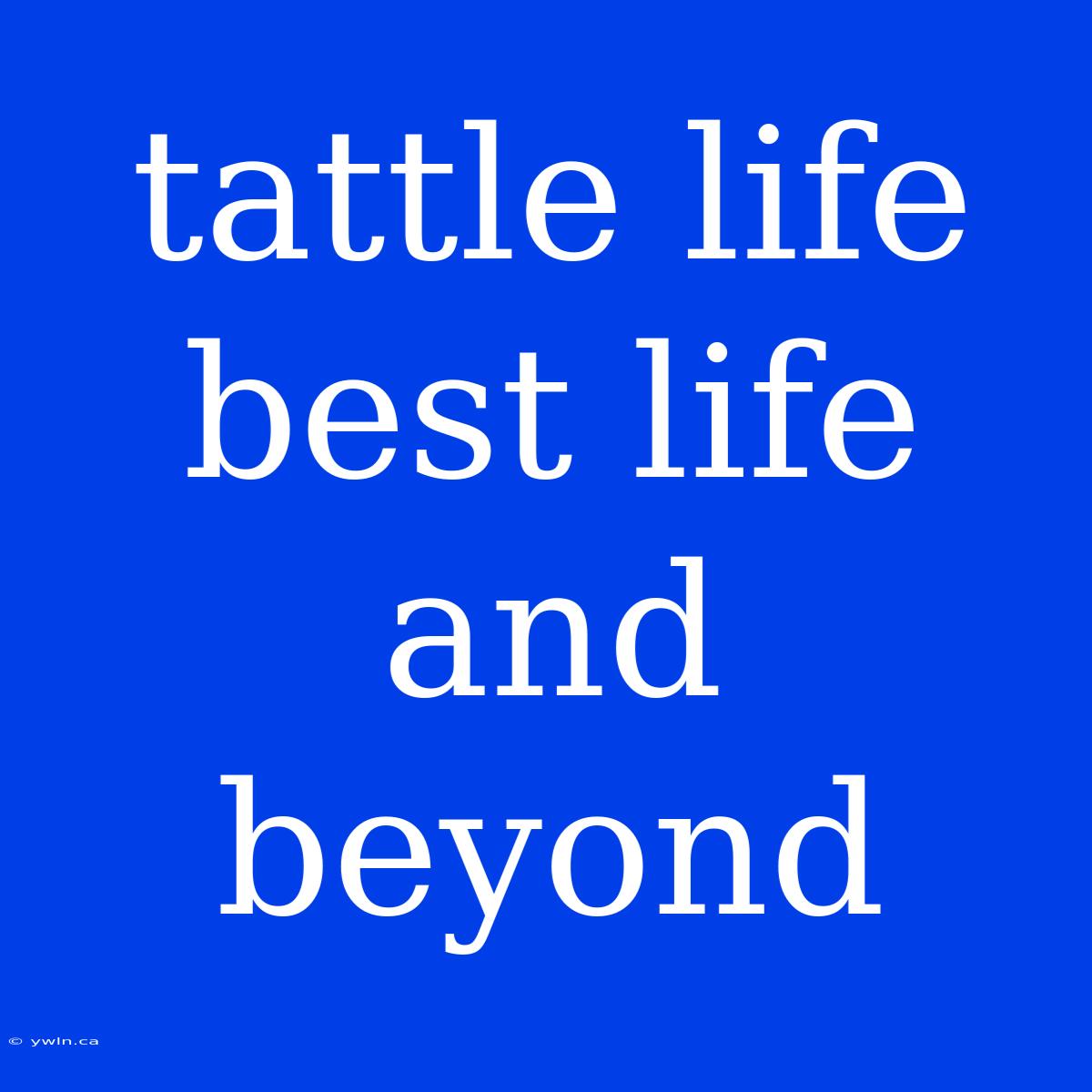 Tattle Life Best Life And Beyond