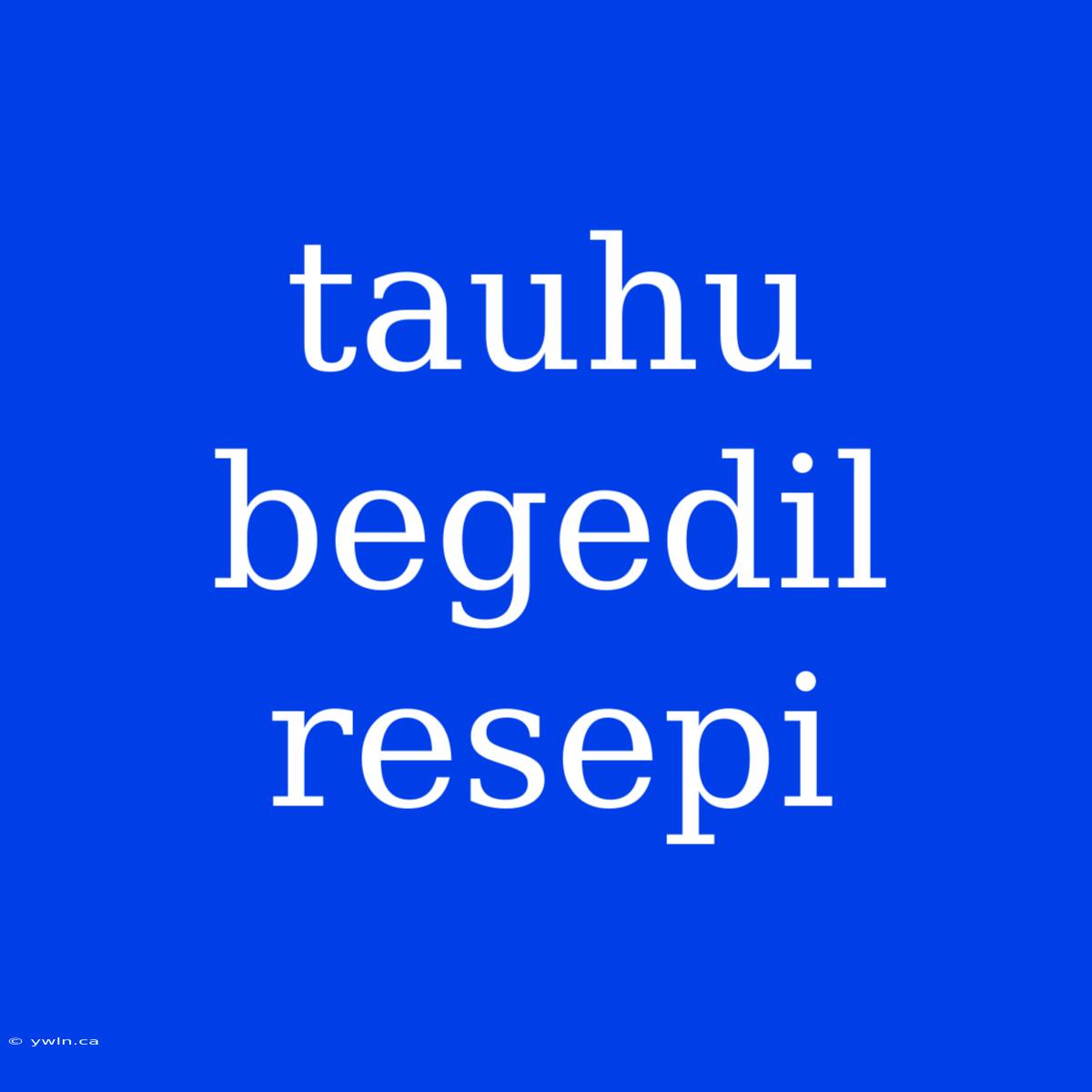 Tauhu Begedil Resepi