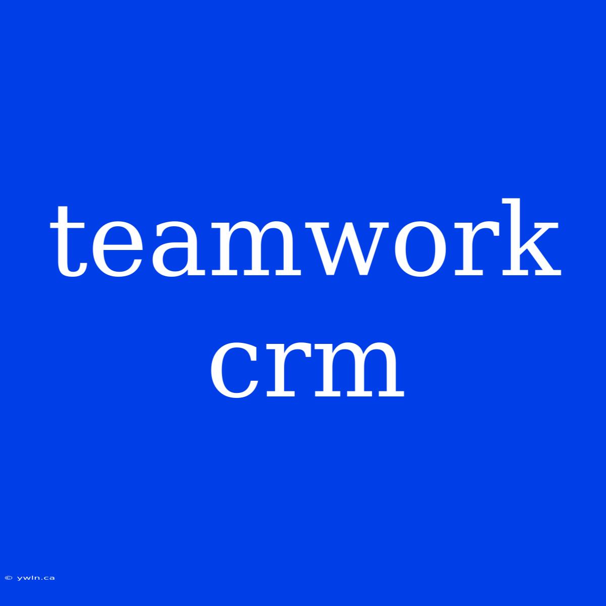 Teamwork Crm