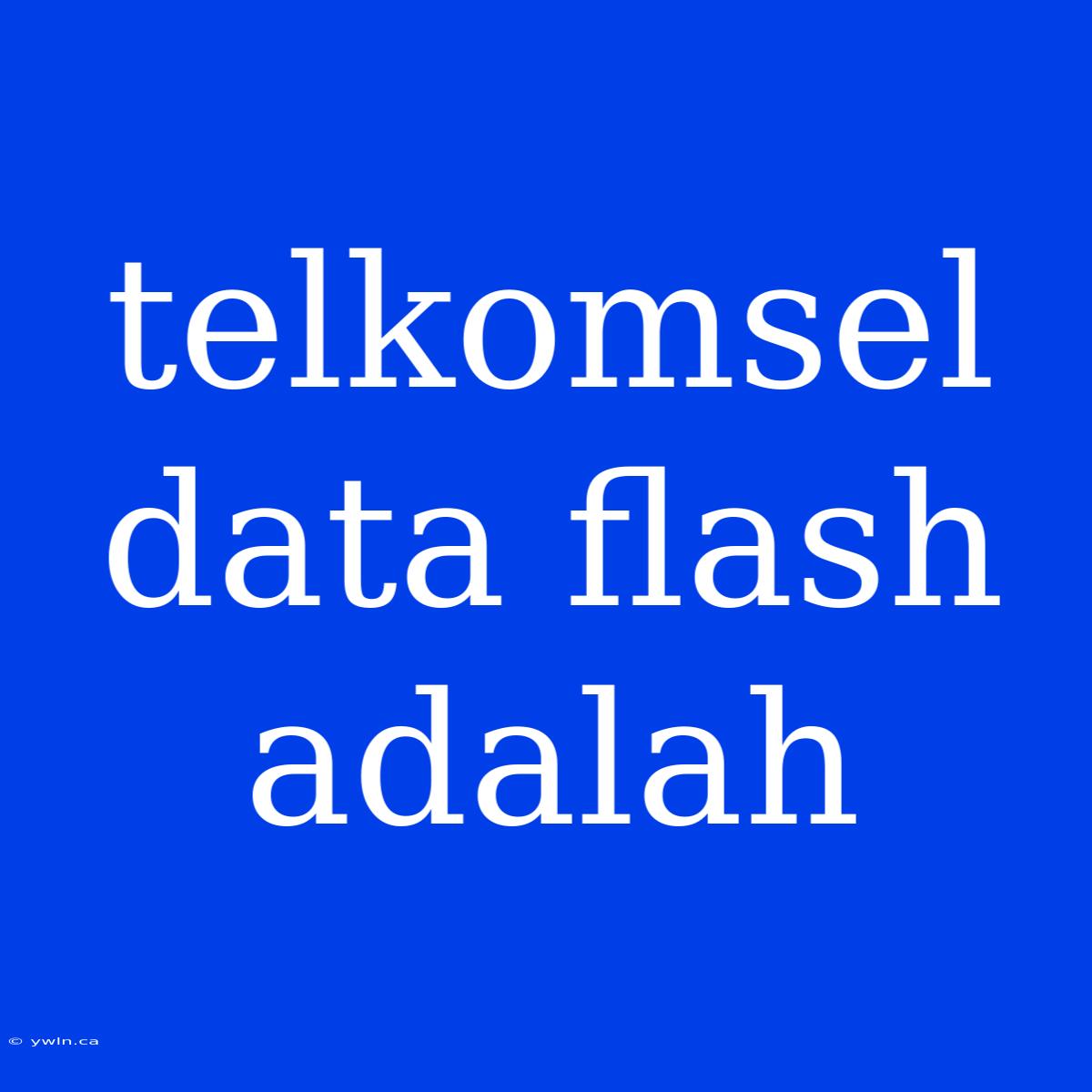 Telkomsel Data Flash Adalah