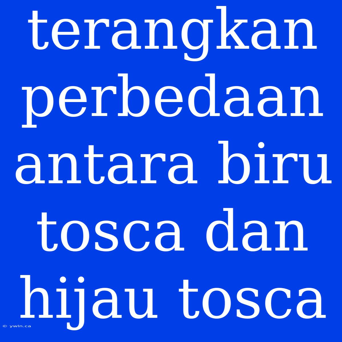 Terangkan Perbedaan Antara Biru Tosca Dan Hijau Tosca