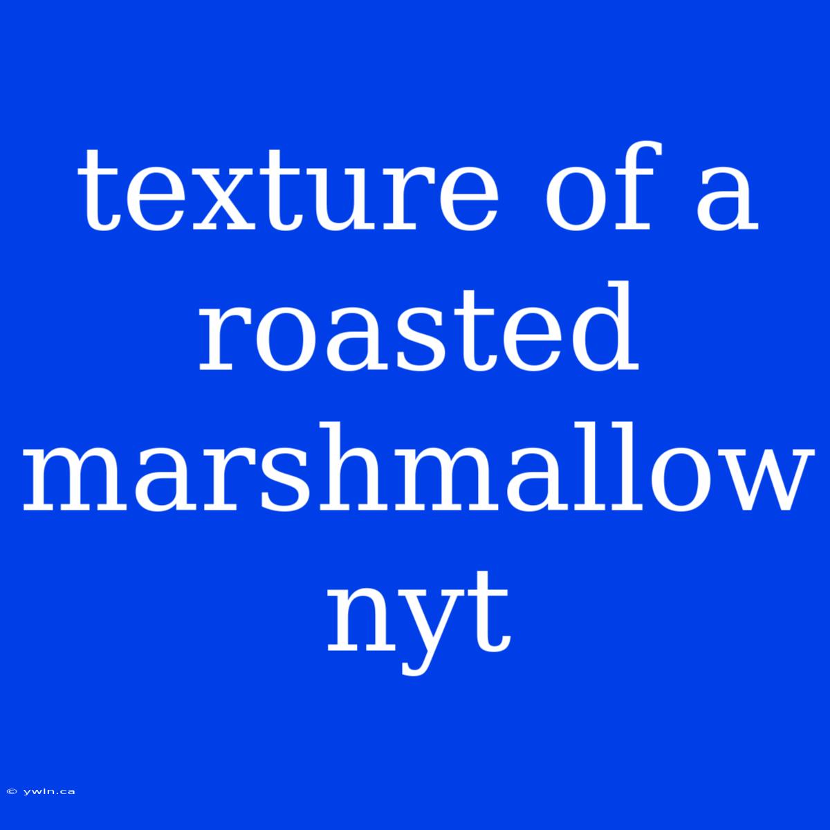 Texture Of A Roasted Marshmallow Nyt