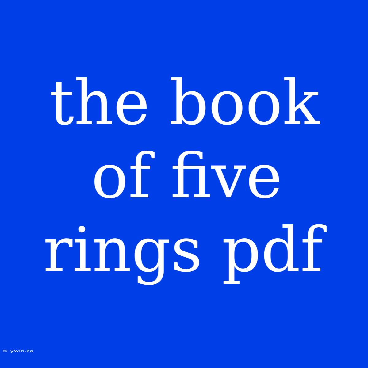 The Book Of Five Rings Pdf