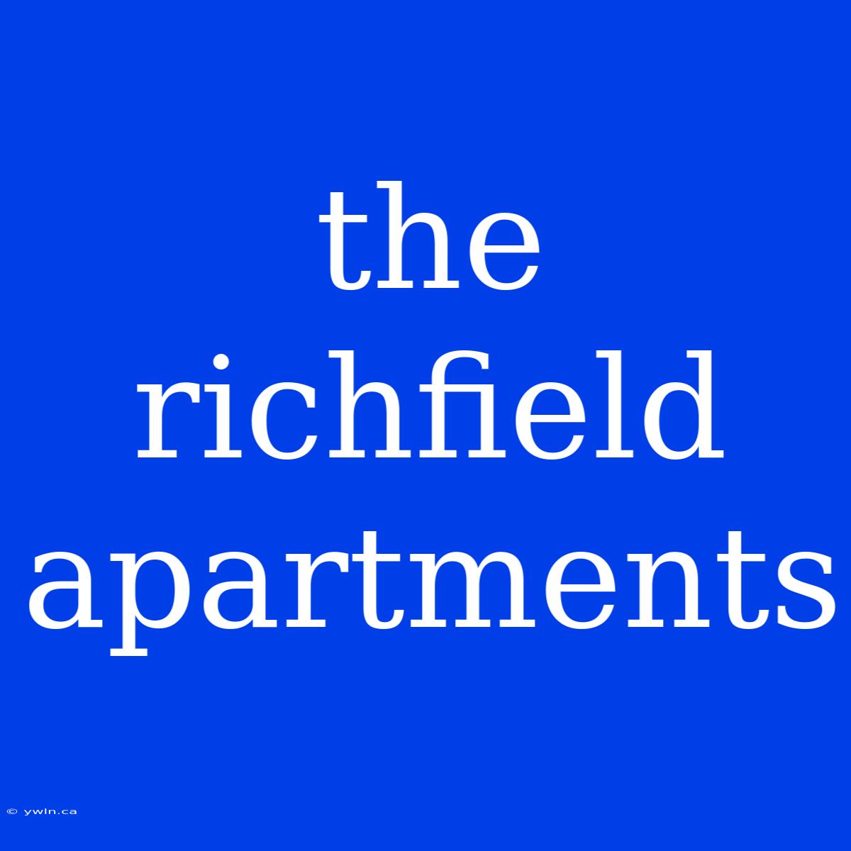 The Richfield Apartments