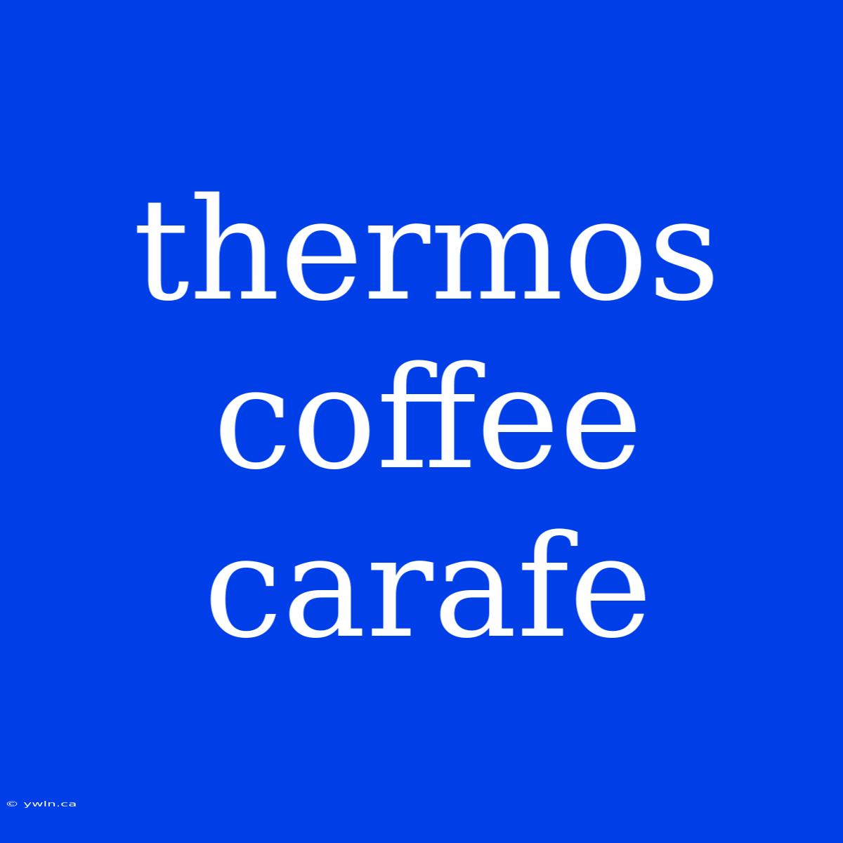 Thermos Coffee Carafe